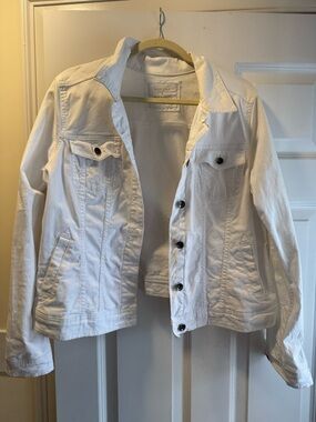 Sonoma White Cotton Jean Jacket